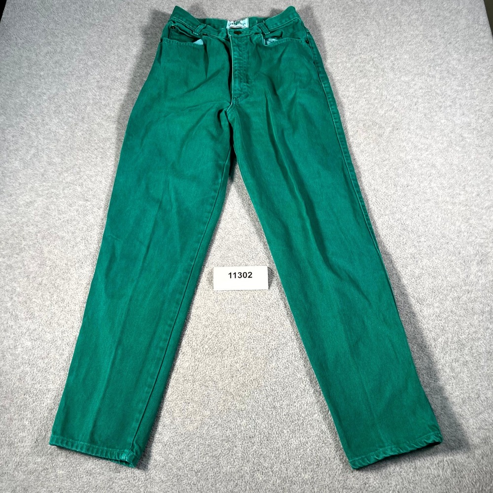 VTG PALMETTO'S Jeans Womens 25 Green Denim Cotton Straight Leg Casual Streetwaer